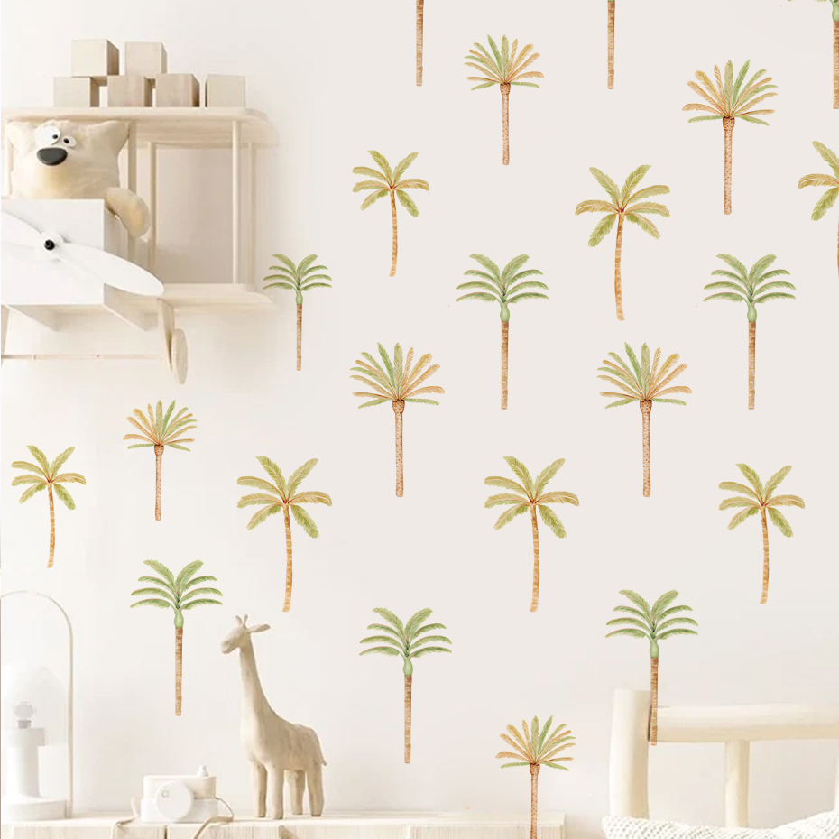 Baby Girl Nursery Quotes - Boho pohon kelapa stiker dinding untuk