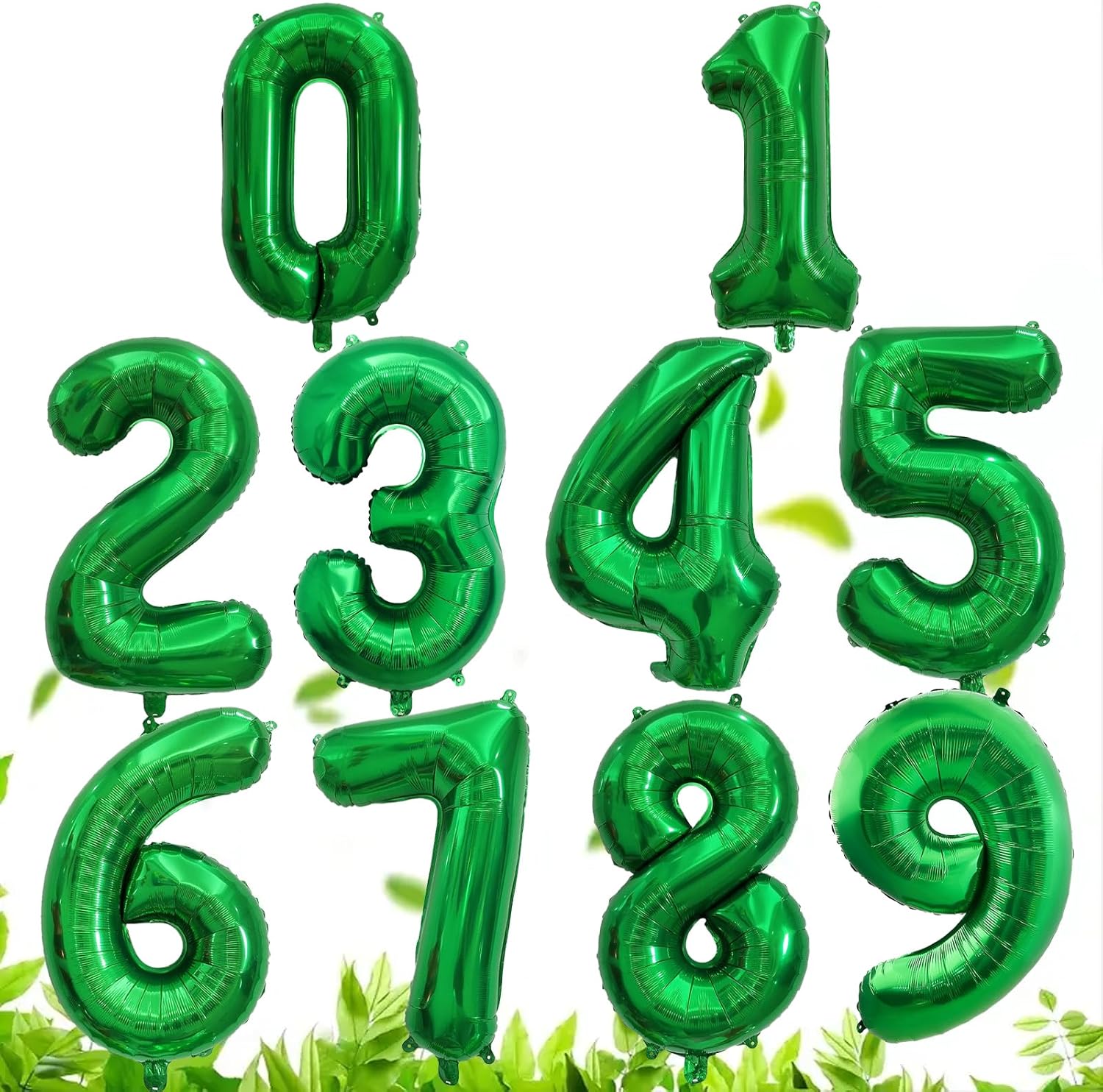 Baby Nursery Jungle Theme - Balon Foil Angka Hijau 32 Inci