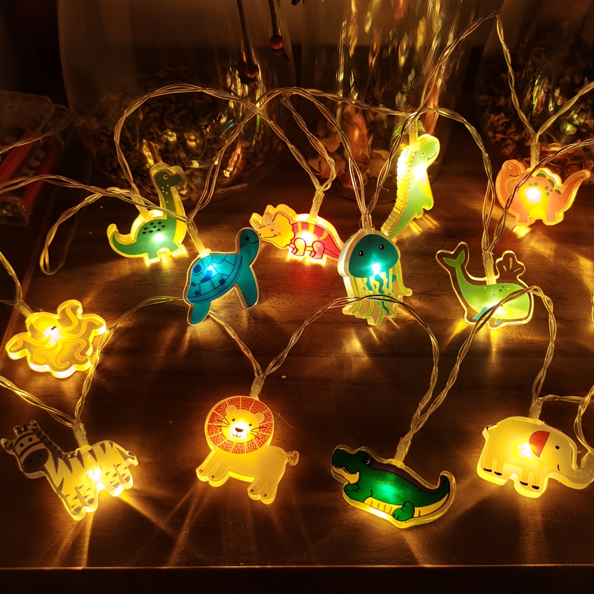 Baby Nursery Jungle Theme - Lampu Hias LED Hewan Liar Bergaya