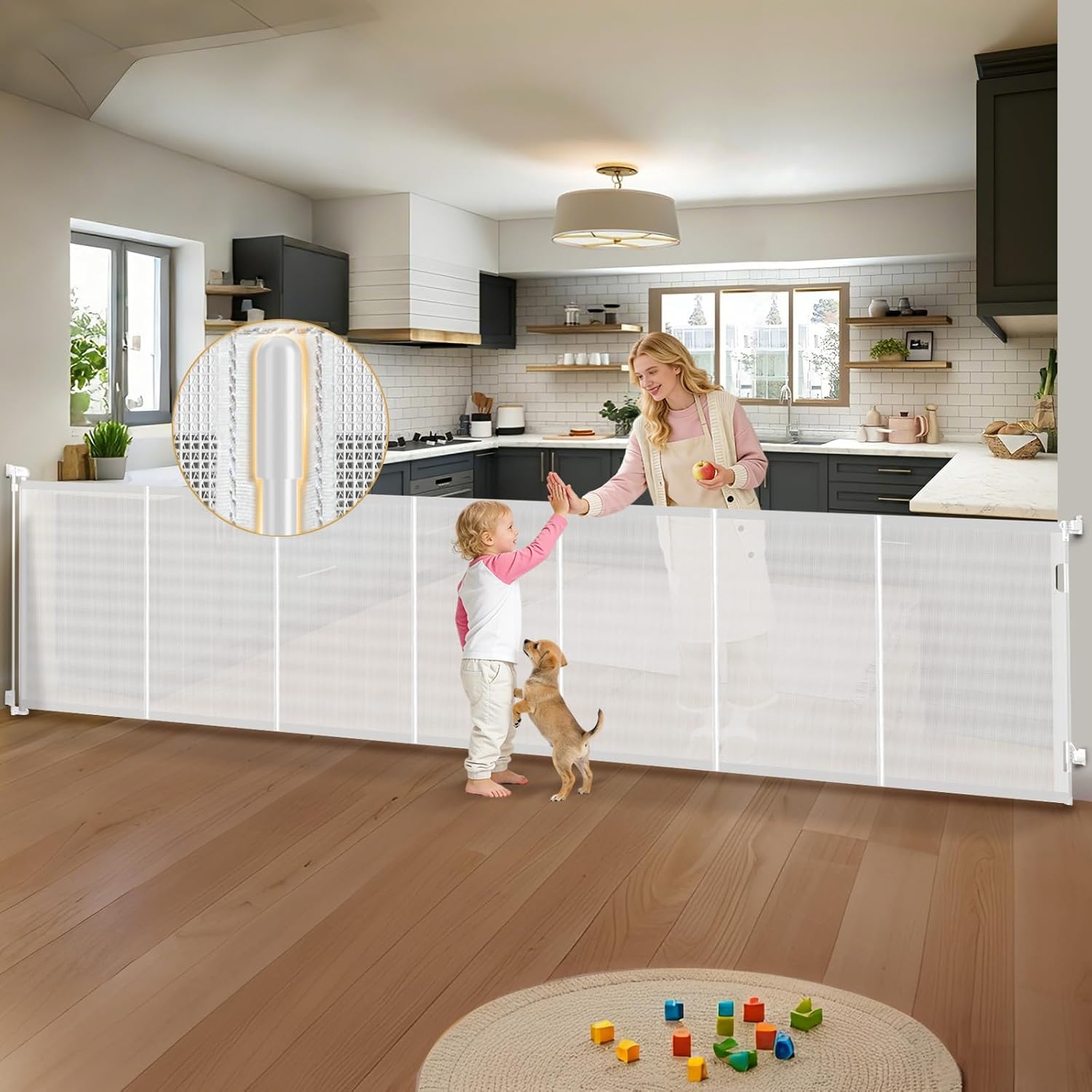Baby Gate Extra Wide - Pagar Bayi Retractable Ekstra Lebar 200