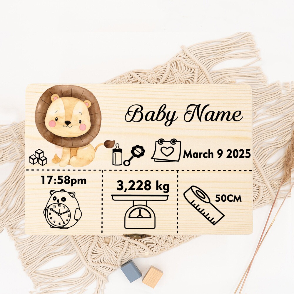 Baby Keepsake Box - Kotak Penyimpanan Hewan Hutan Lucu dengan