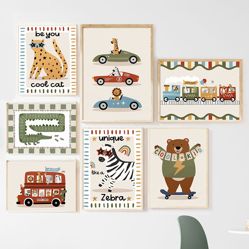 Baby Zebra Nursery - Lukisan Berlian Hewan Kartun Lucu untuk