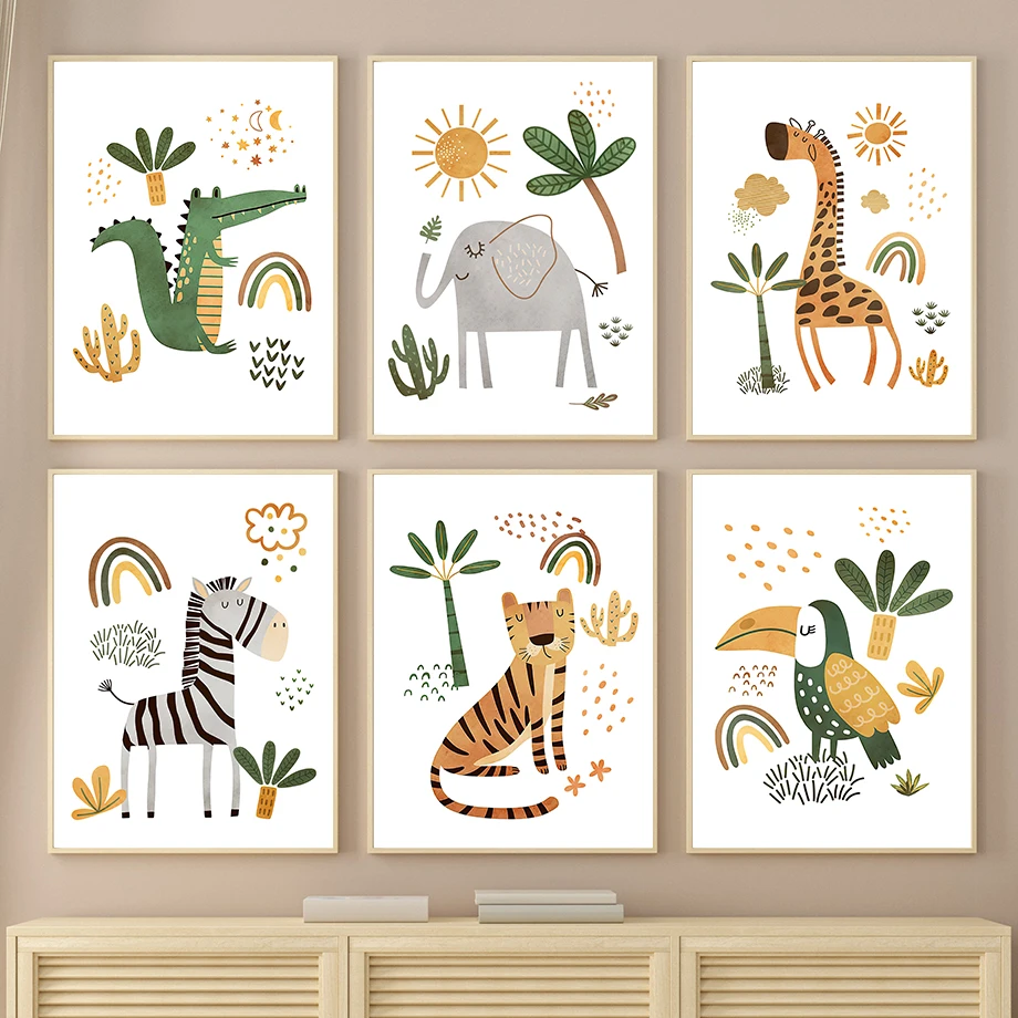 Baby Zebra Nursery - Jerapah Gajah Harimau Zebra Toucan Hewan