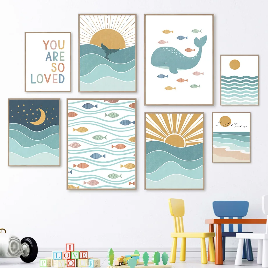 Baby Girl Nursery Quotes - 1 Buah Poster Lukisan Kanvas Seni