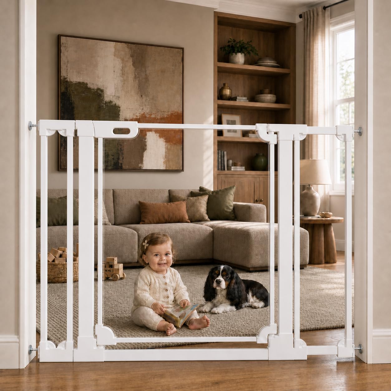 Baby Gate Extra Wide - Pagar Bayi Akrilik Transparan Lebar 29,52