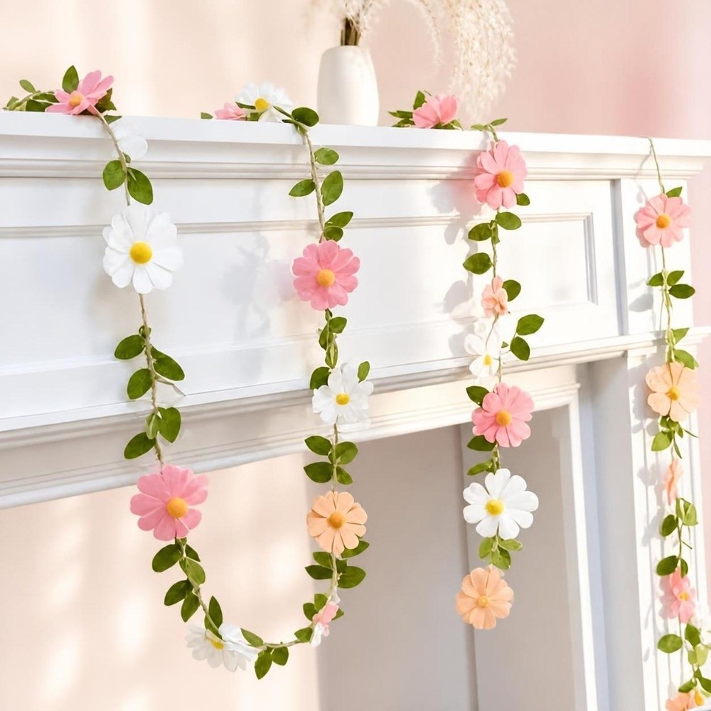 Baby Nursery Garland - Banner Daisy dari Kain Felt 200CM,