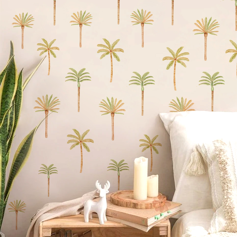 Boho pohon kelapa stiker dindi - Baby Girl Nursery Quotes ulasan dan harga