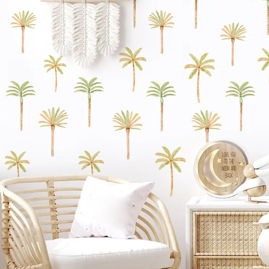 Boho pohon kelapa stiker dindi - Baby Girl Nursery Quotes ulasan dan harga