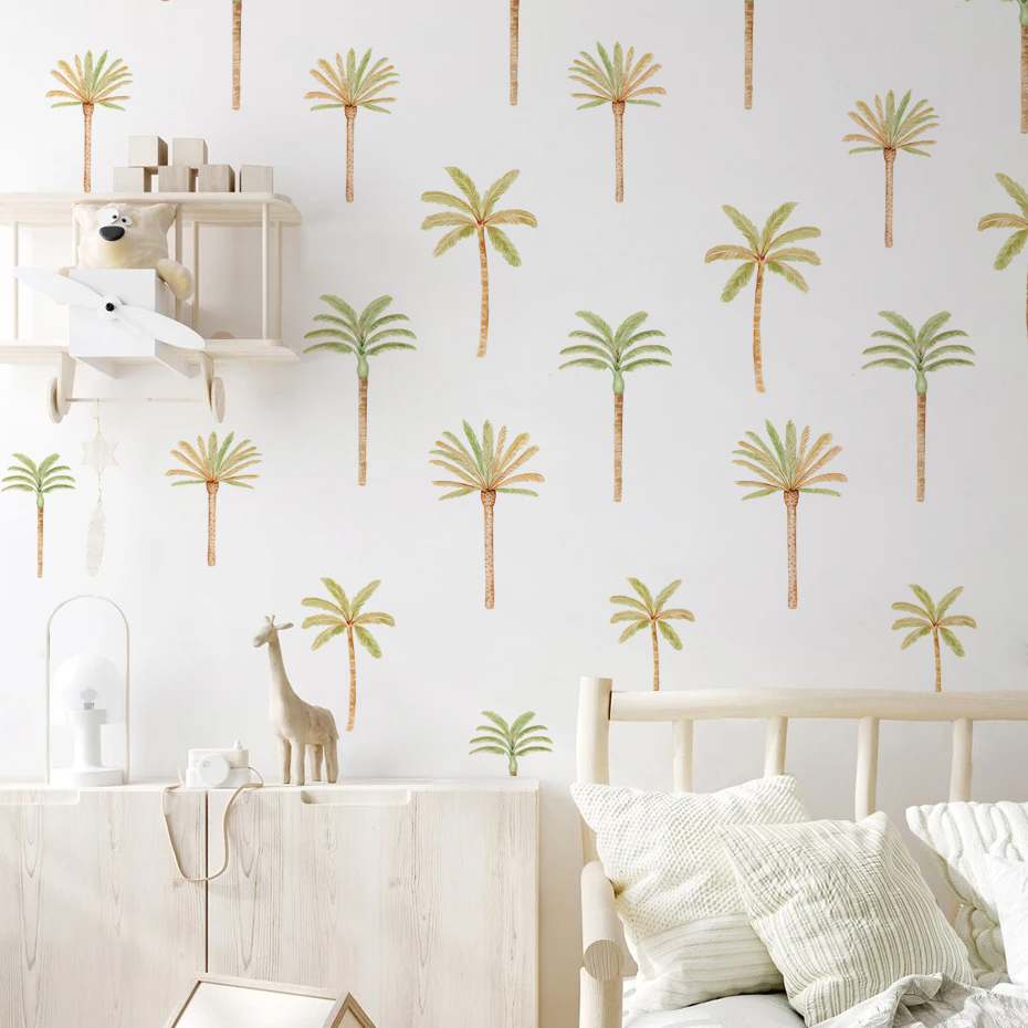 Boho pohon kelapa stiker dindi - Baby Girl Nursery Quotes ulasan dan harga