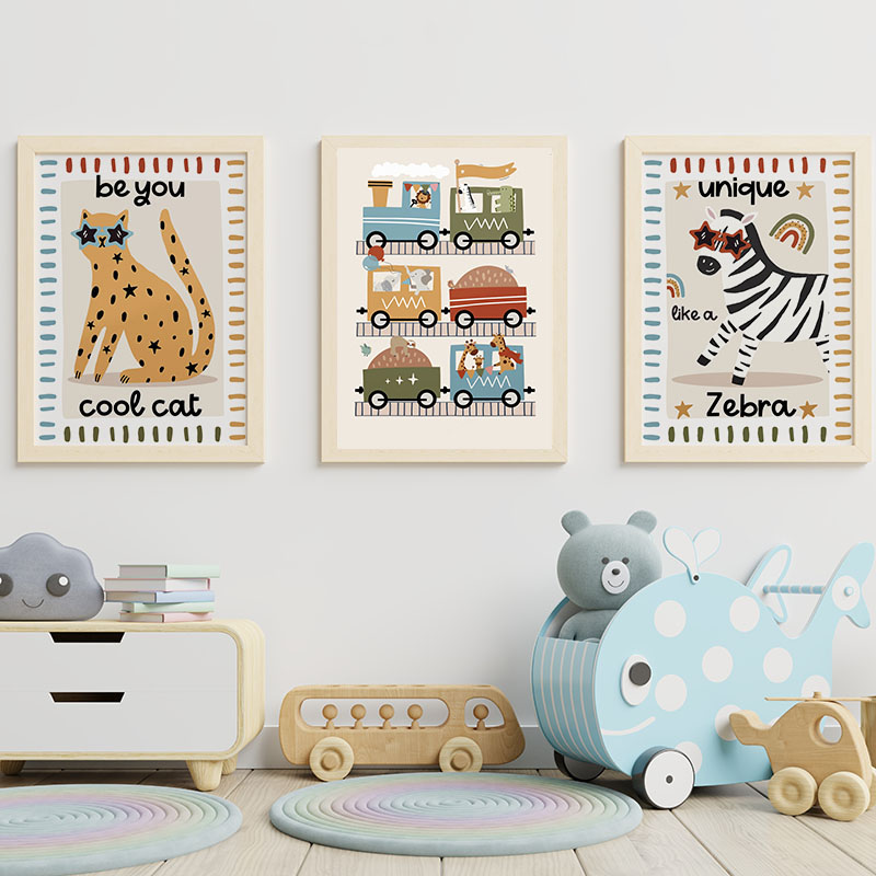 Lukisan Kanvas Seni Dinding Ka - Baby Zebra Nursery ulasan dan harga