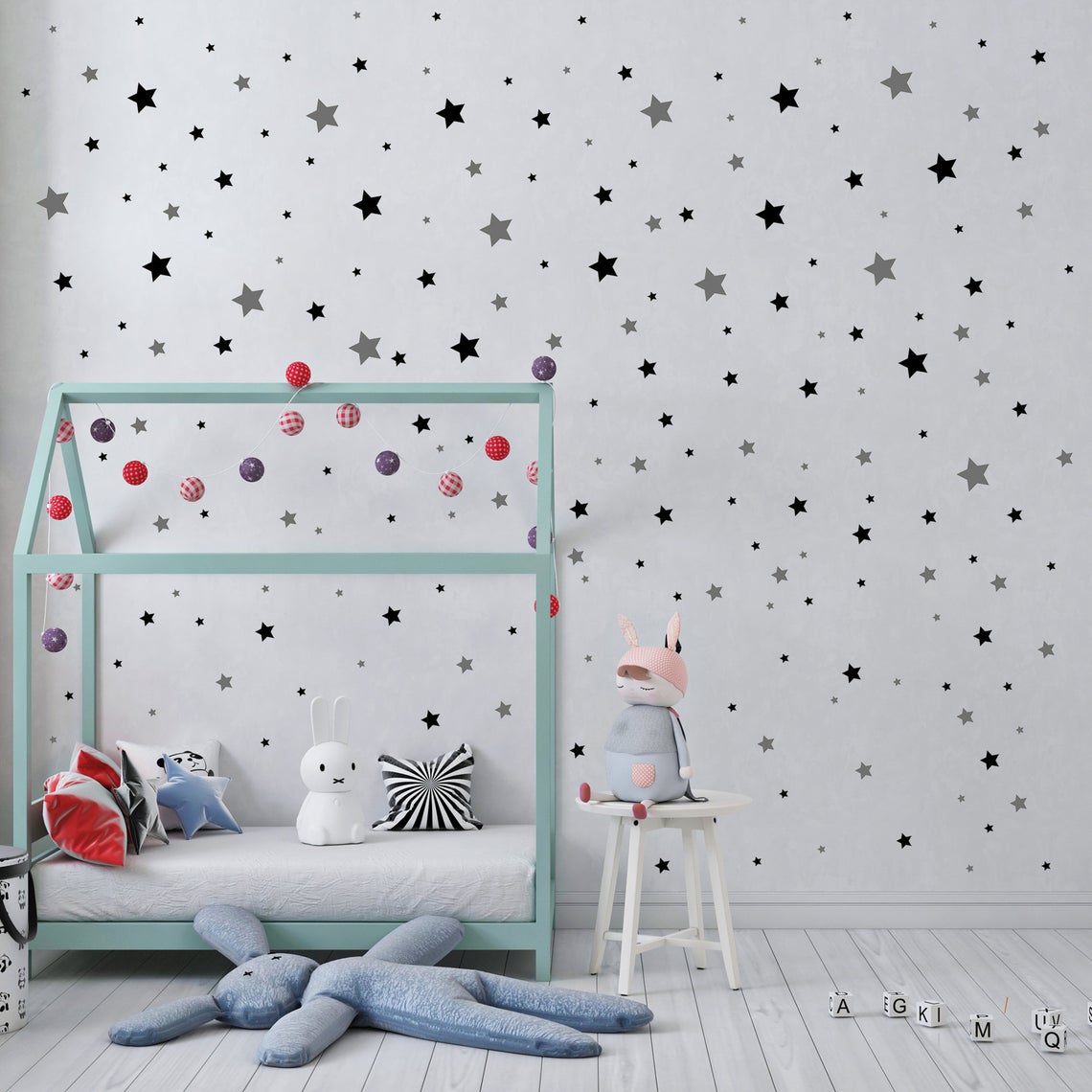 Stiker dinding bintang kartun  - Baby Nursery Products ulasan dan harga