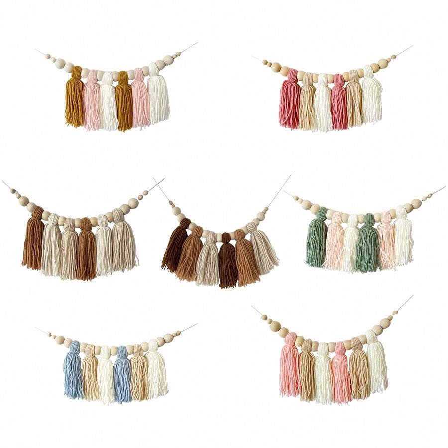 Boho katun rumbai karangan bun - Baby Nursery Garland ulasan dan harga