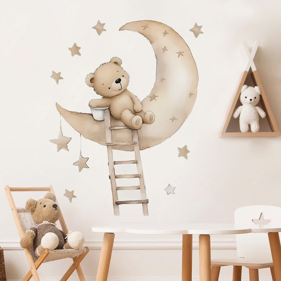Stiker dinding awan bintang be - Baby Girl Nursery Quotes ulasan dan harga