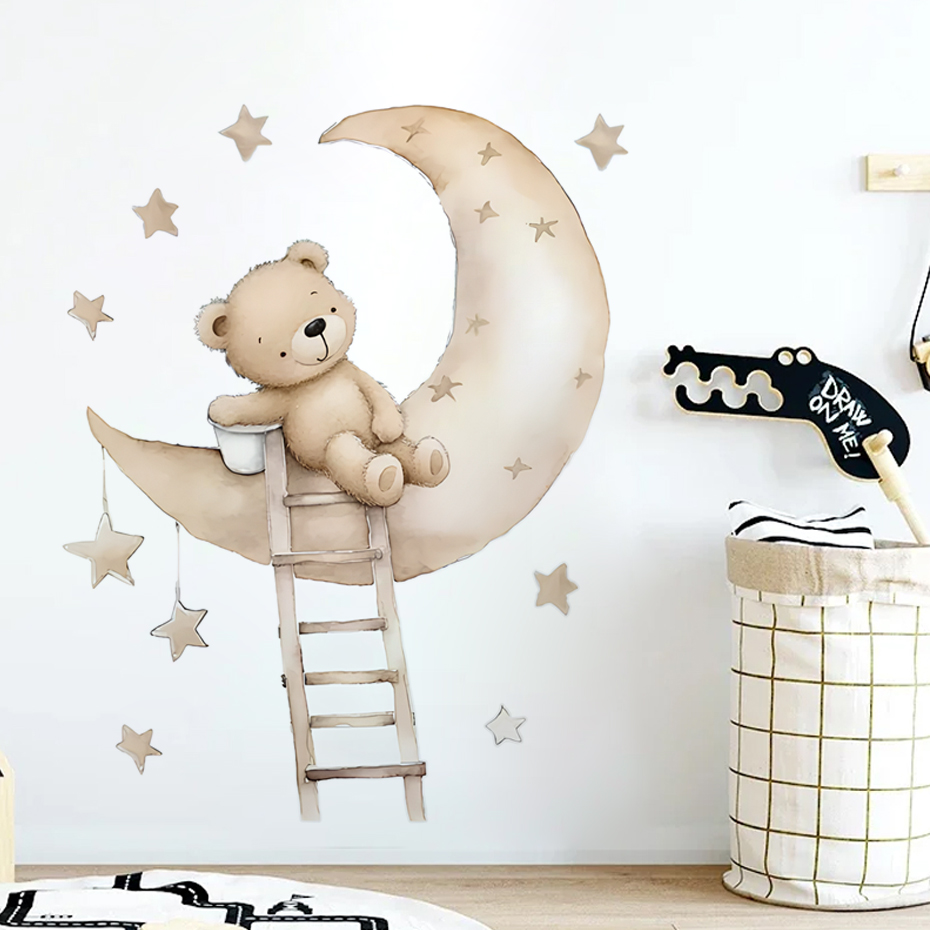 Stiker dinding awan bintang be - Baby Girl Nursery Quotes ulasan dan harga