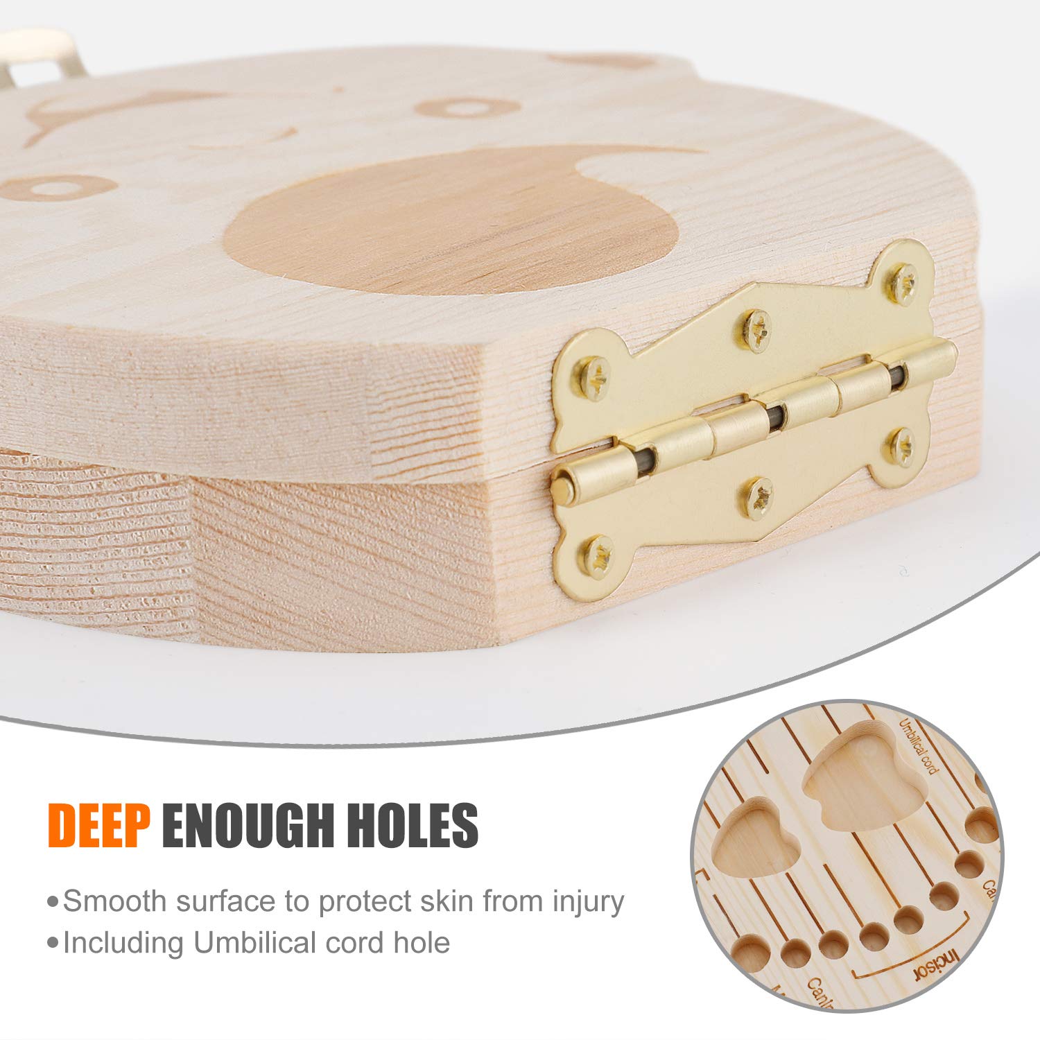 1 Buah Kotak Gigi Bayi Kayu Pi - Baby Keepsake Box ulasan dan harga