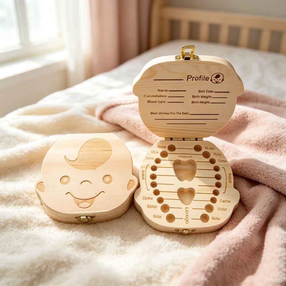 Kotak Penyimpanan Gigi Susu An - Baby Keepsake Box ulasan dan harga