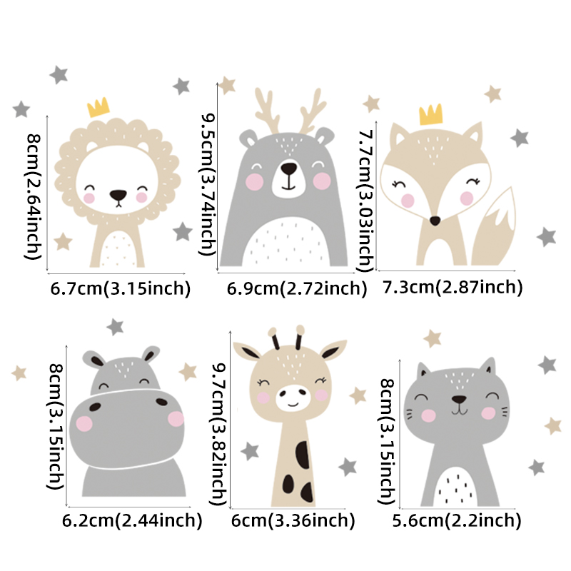 6 Buah/Set Stiker Saklar Hewan - Baby Nursery Products ulasan dan harga