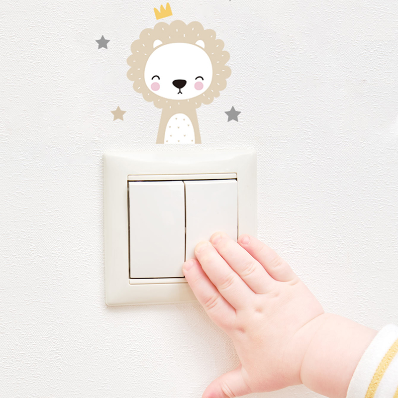 6 Buah/Set Stiker Saklar Hewan - Baby Nursery Products ulasan dan harga