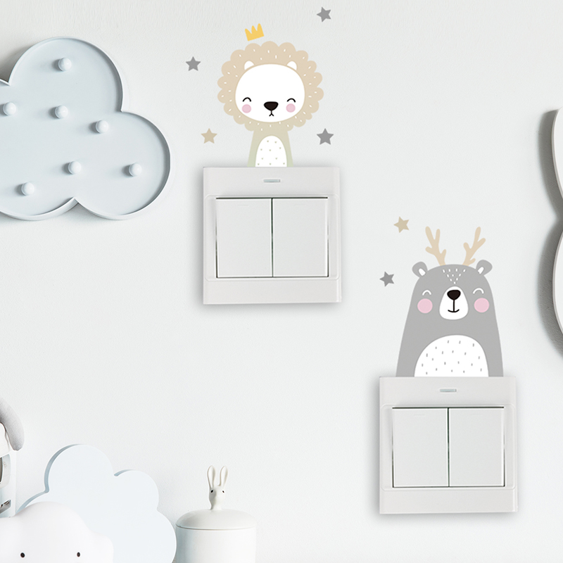 6 Buah/Set Stiker Saklar Hewan - Baby Nursery Products ulasan dan harga