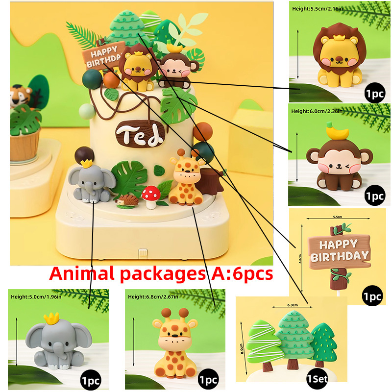 Dekorasi Kue Hewan Hutan Safar - Baby Nursery Jungle Theme ulasan dan harga