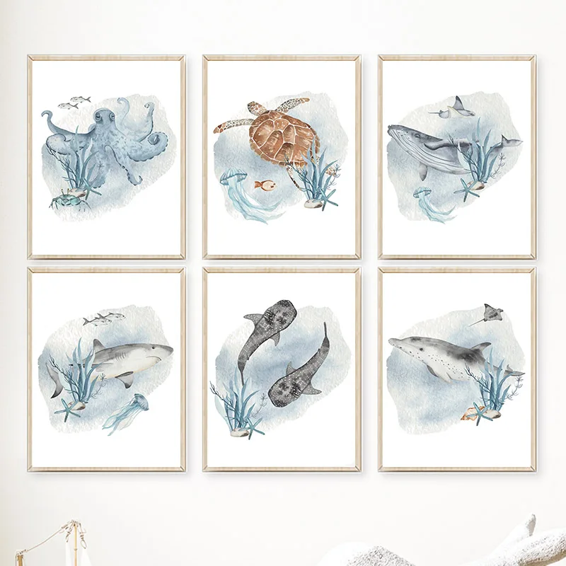 Poster dan cetakan ikan paus i - Baby Nursery Images ulasan dan harga