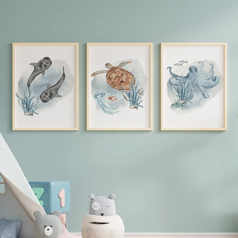 Poster dan cetakan ikan paus i - Baby Nursery Images ulasan dan harga