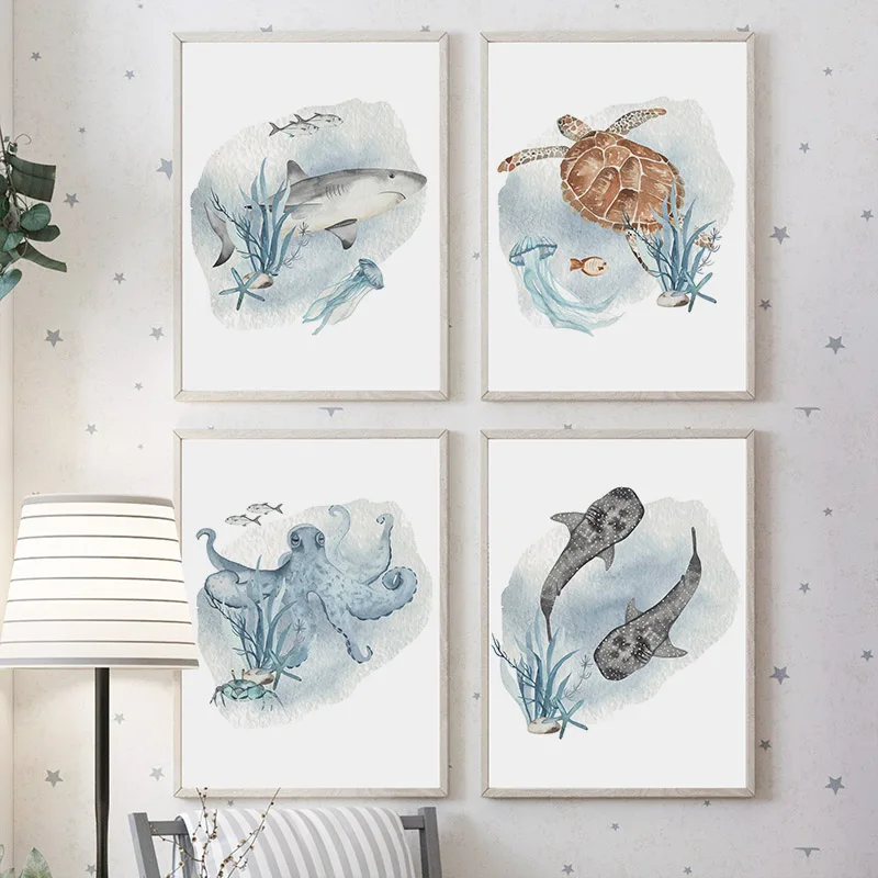 Poster dan cetakan ikan paus i - Baby Nursery Images ulasan dan harga