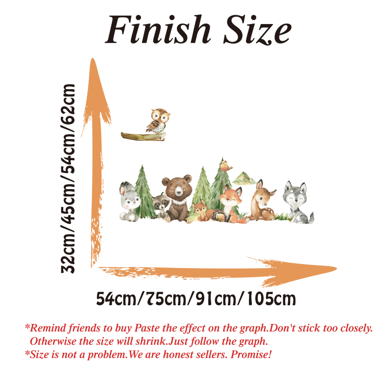 Stiker dinding hewan hutan cat - Baby Nursery Products ulasan dan harga
