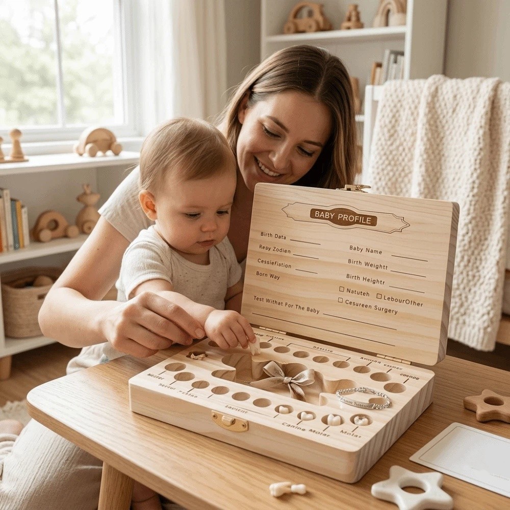 Kotak Penyimpanan Gigi Bayi da - Baby Keepsake Box ulasan dan harga