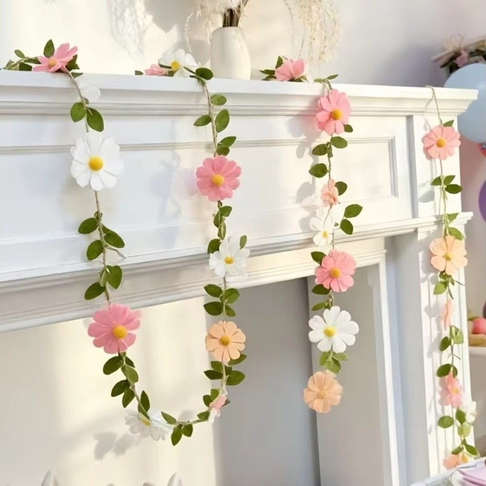 Banner Daisy dari Kain Felt 20 - Baby Nursery Garland ulasan dan harga