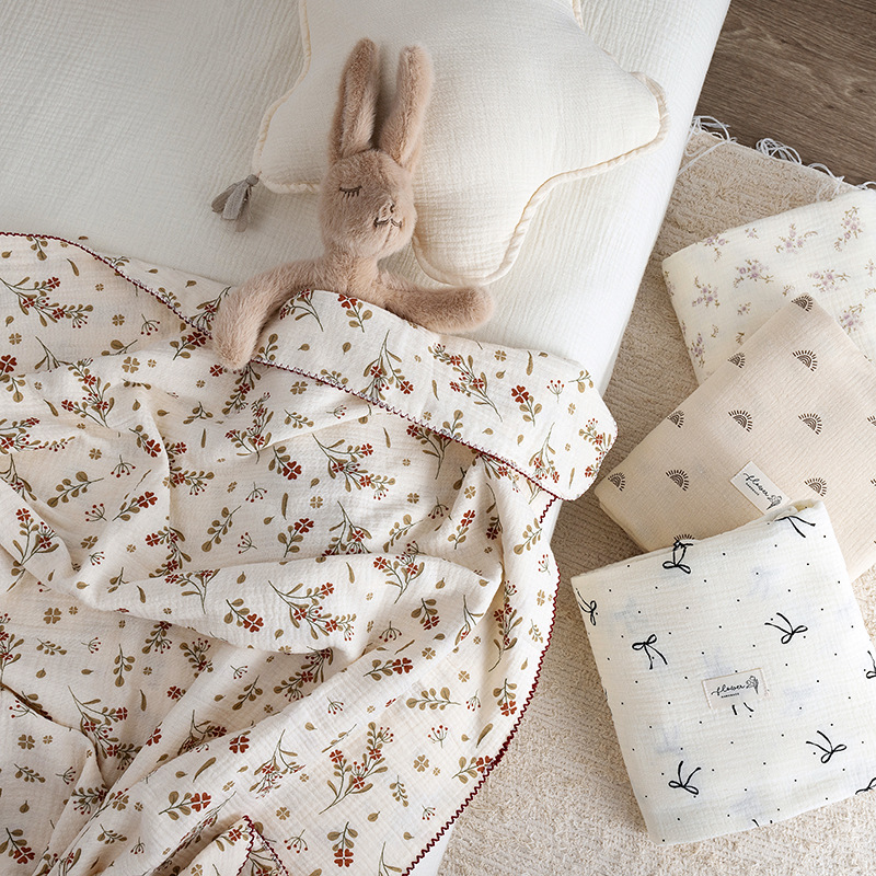 Selimut Bayi Muslin Motif Bung - Baby Boy Nursery Quilt ulasan dan harga