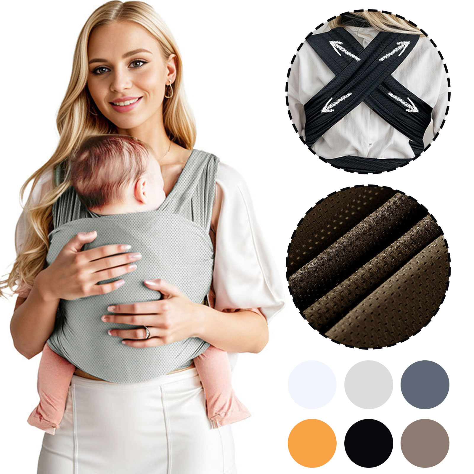 Selendang Bayi Elastis Ergonom - Baby Wrap Stretchy ulasan dan harga