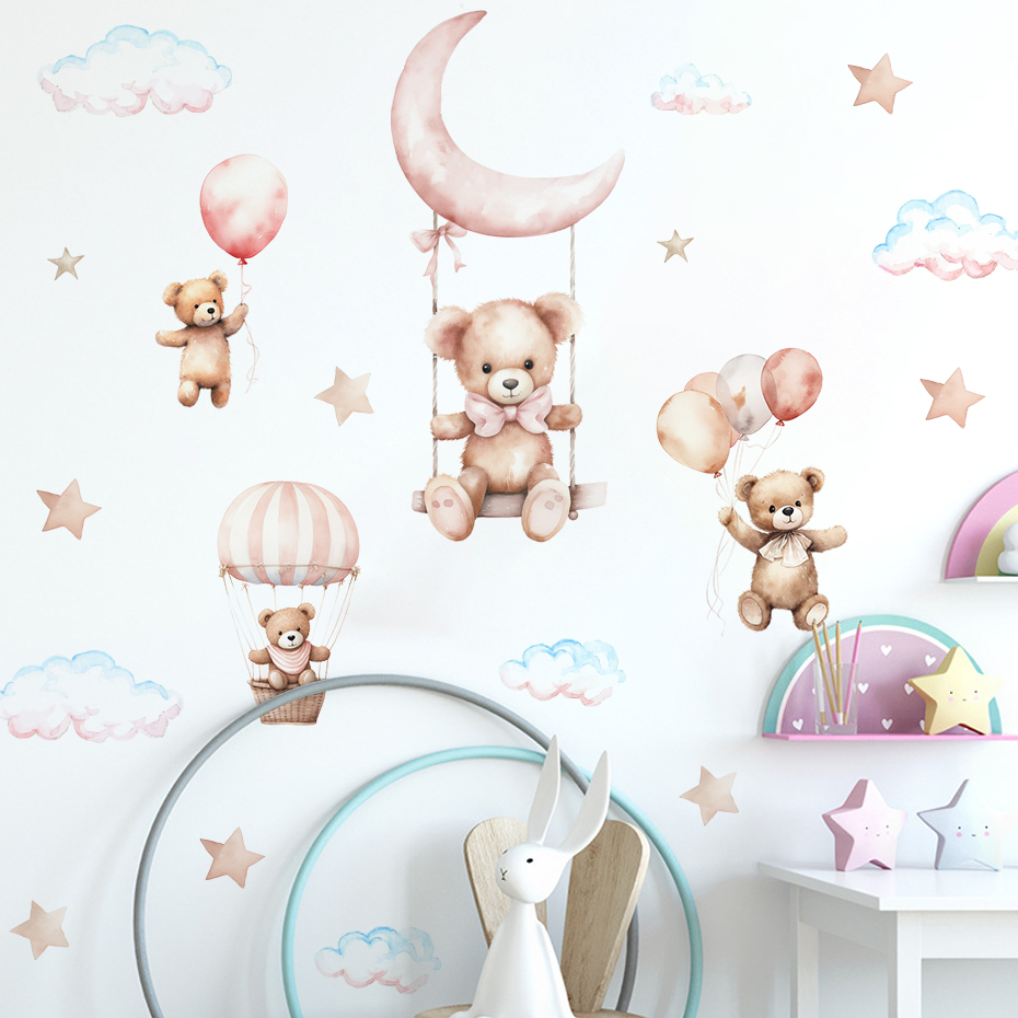 Stiker dinding awan balon udar - Baby Nursery Products ulasan dan harga