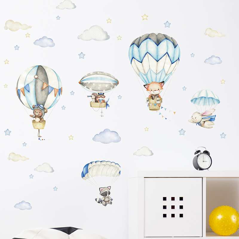 Stiker dinding balon udara hew - Baby Nursery Products ulasan dan harga