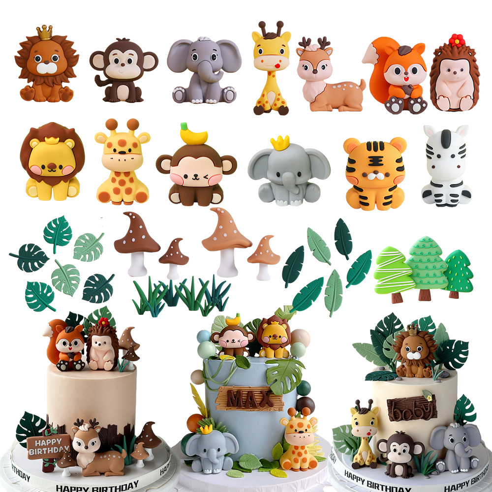 Set Hiasan Atas Kue Hewan Safa - Baby Nursery Jungle Theme ulasan dan harga