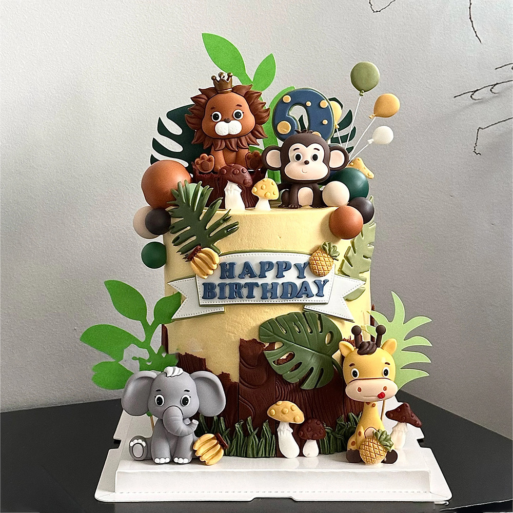 Set Hiasan Atas Kue Hewan Safa - Baby Nursery Jungle Theme ulasan dan harga