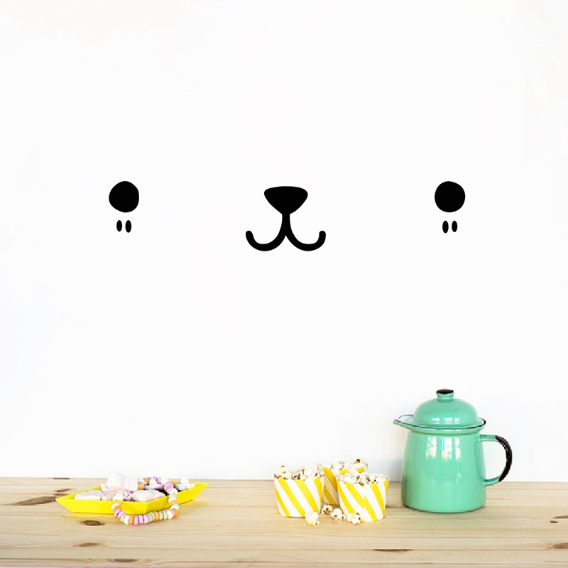 Decal Seni Dinding Wajah Lucu  - Baby Nursery Murals ulasan dan harga
