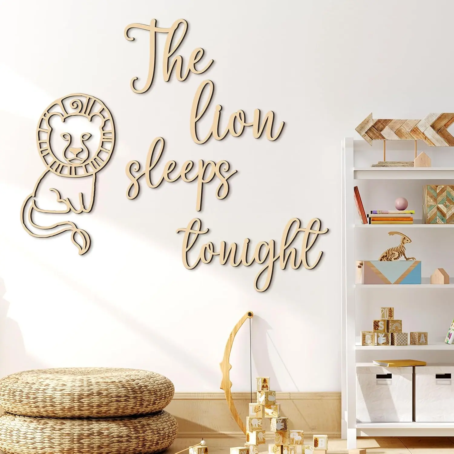 Dekorasi Dinding Kayu The Lion - Baby Nursery Jungle Theme ulasan dan harga