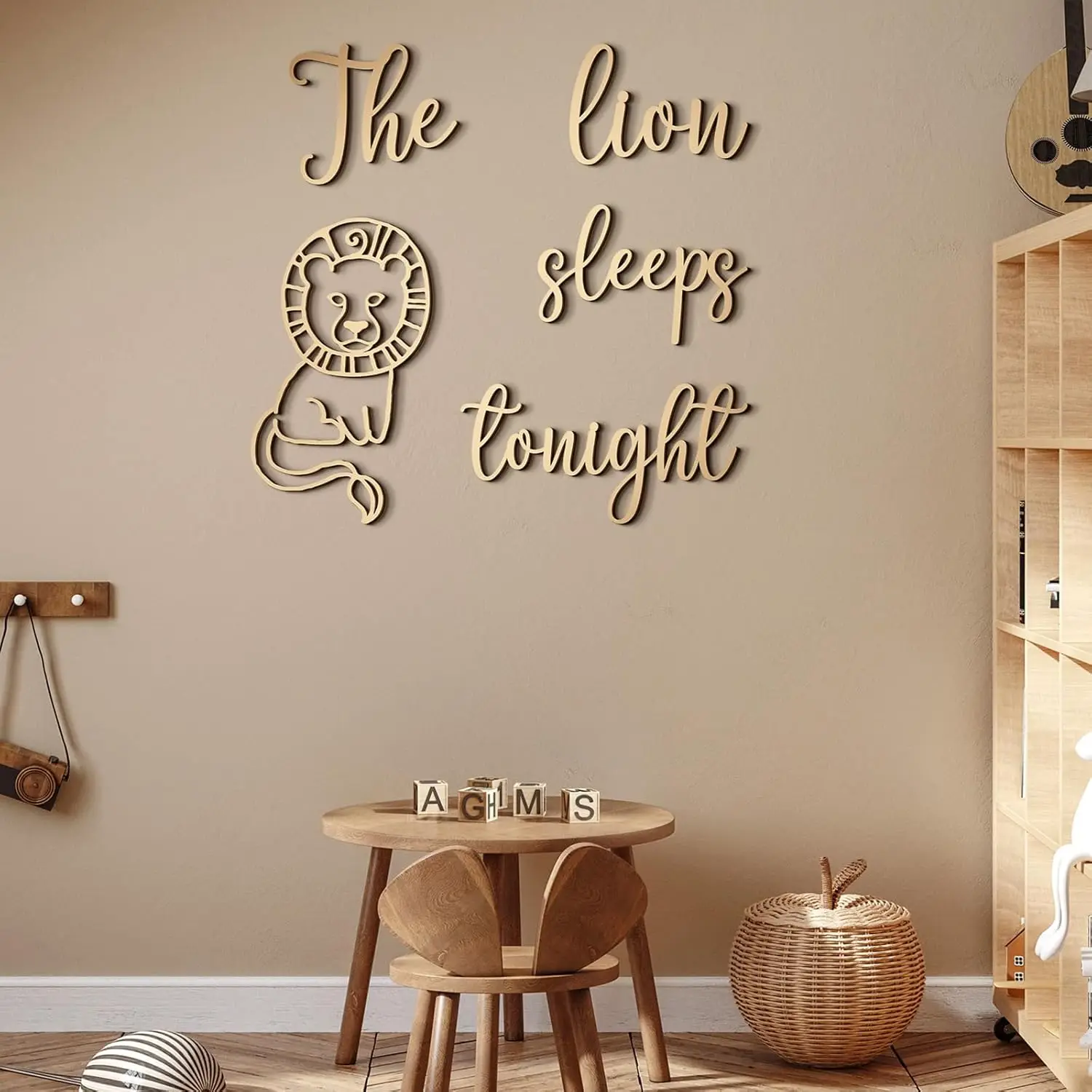 Dekorasi Dinding Kayu The Lion - Baby Nursery Jungle Theme ulasan dan harga