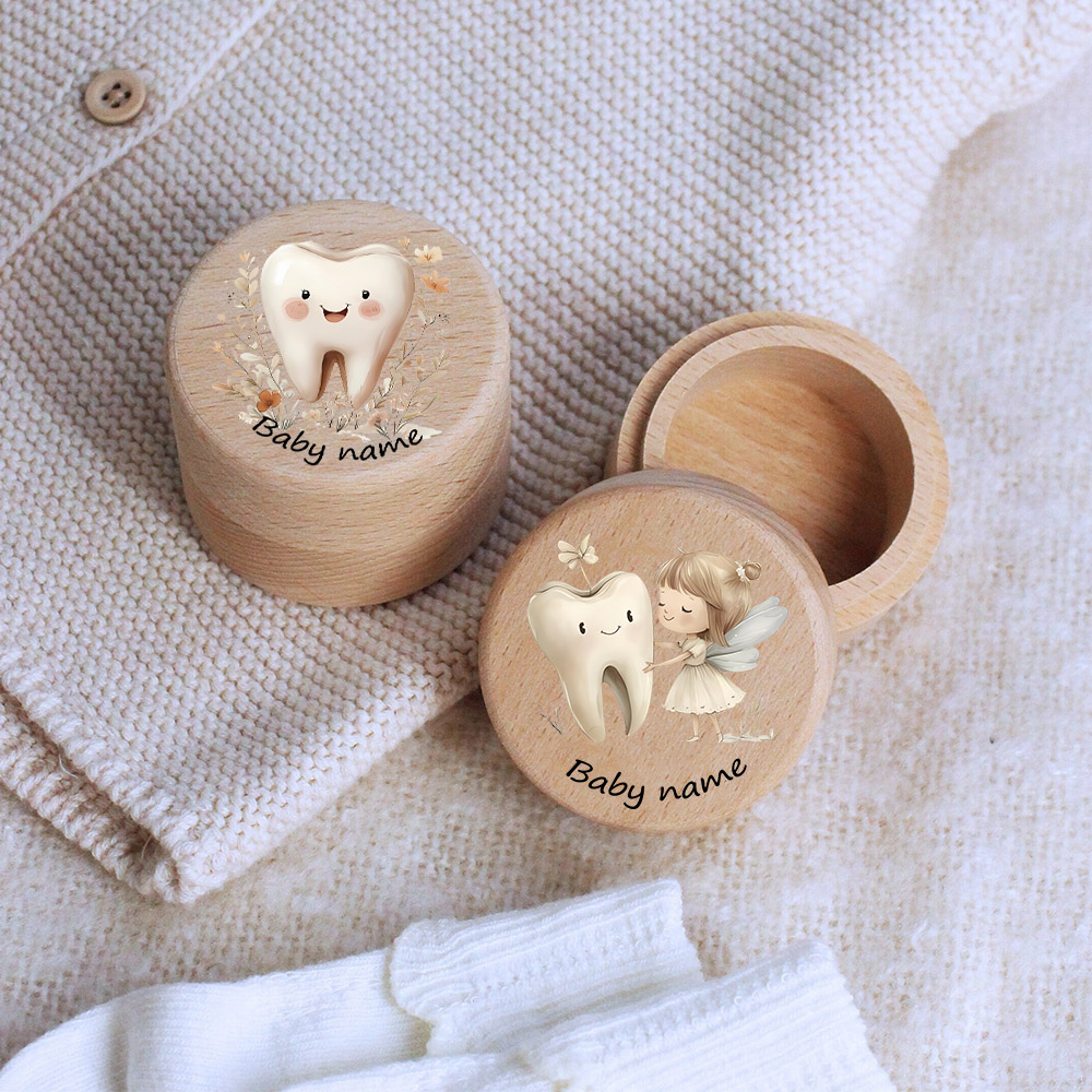 Kotak Gigi Kayu Gigi Pertama B - Baby Keepsake Box ulasan dan harga