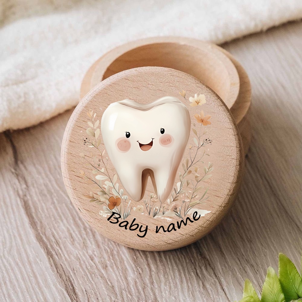 Kotak Gigi Kayu Gigi Pertama B - Baby Keepsake Box ulasan dan harga