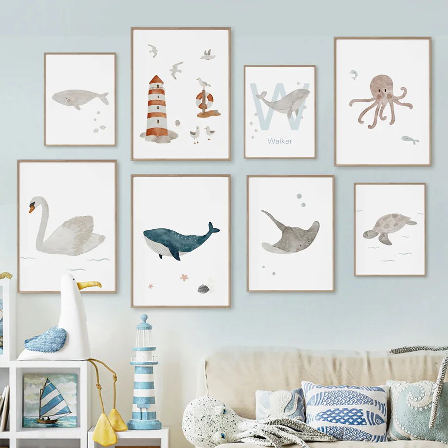 Lukisan Kanvas Seni Dinding Mo - Baby Name Wall Art ulasan dan harga