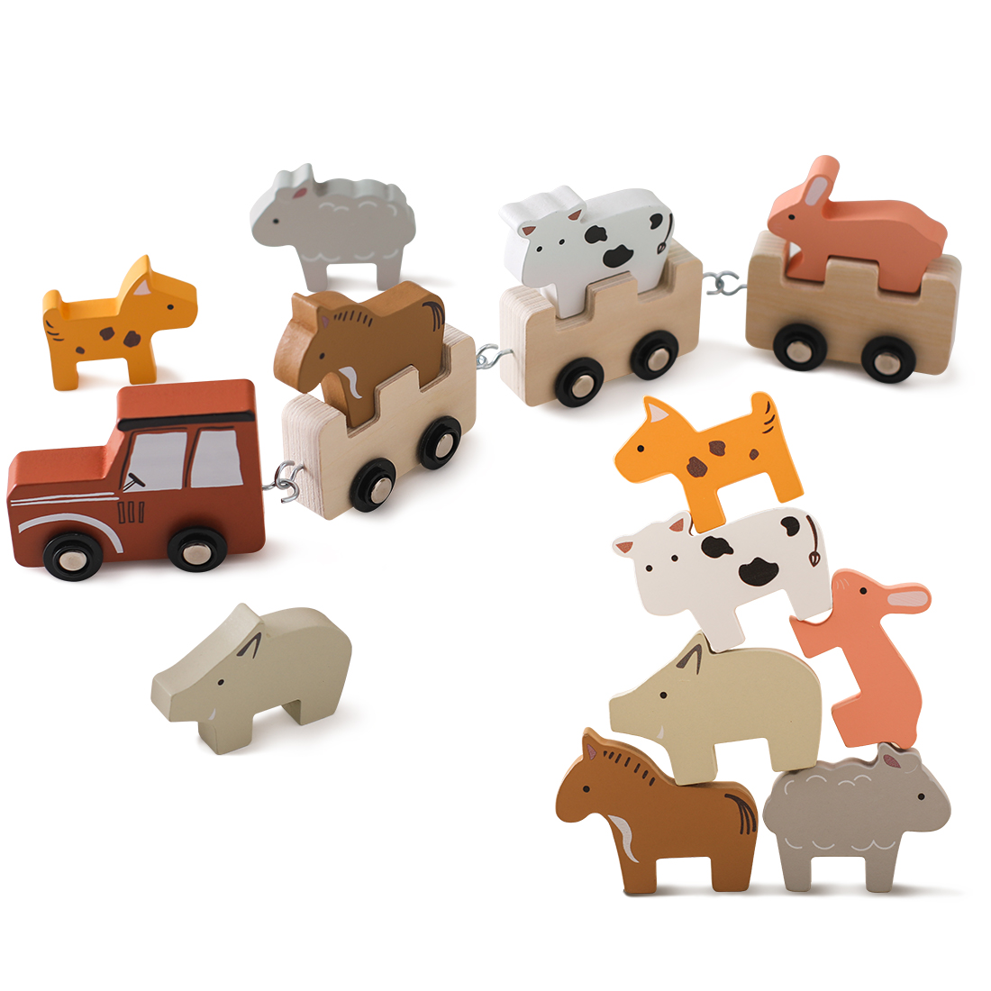 Mainan Kereta Dorong Kayu Warn - Baby Nursery Music ulasan dan harga