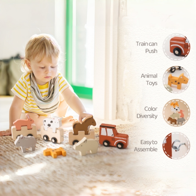 Mainan Kereta Dorong Kayu Warn - Baby Nursery Music ulasan dan harga
