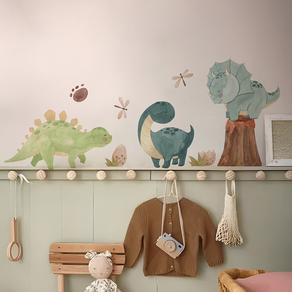 Stiker dinding dinosaurus, sti - Baby Girl Nursery Quotes ulasan dan harga
