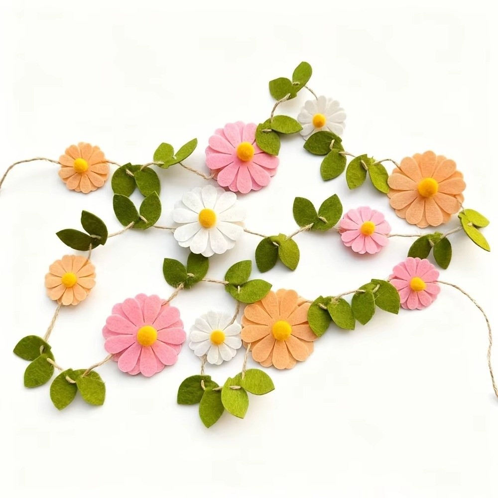 Banner Daisy dari Kain Felt 20 - Baby Nursery Garland ulasan dan harga