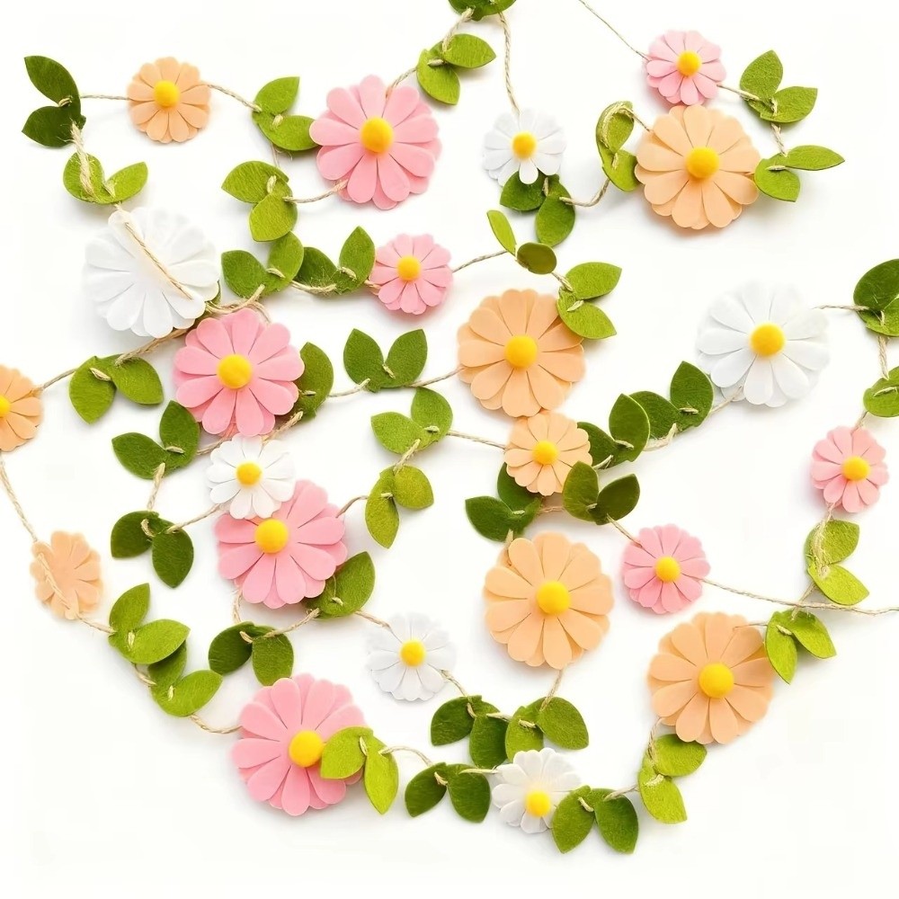 Banner Daisy dari Kain Felt 20 - Baby Nursery Garland ulasan dan harga