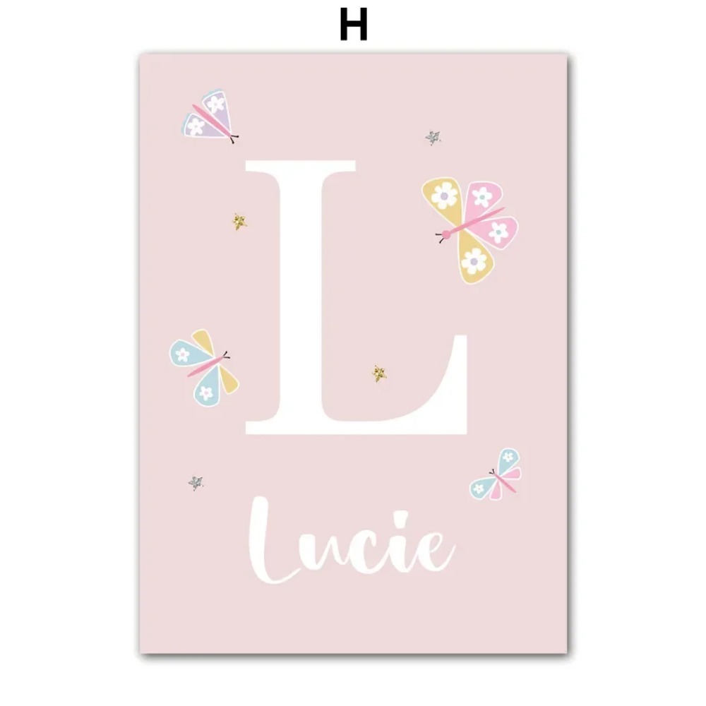 Poster Lukisan Kanvas Seni Din - Baby Name Wall Art ulasan dan harga