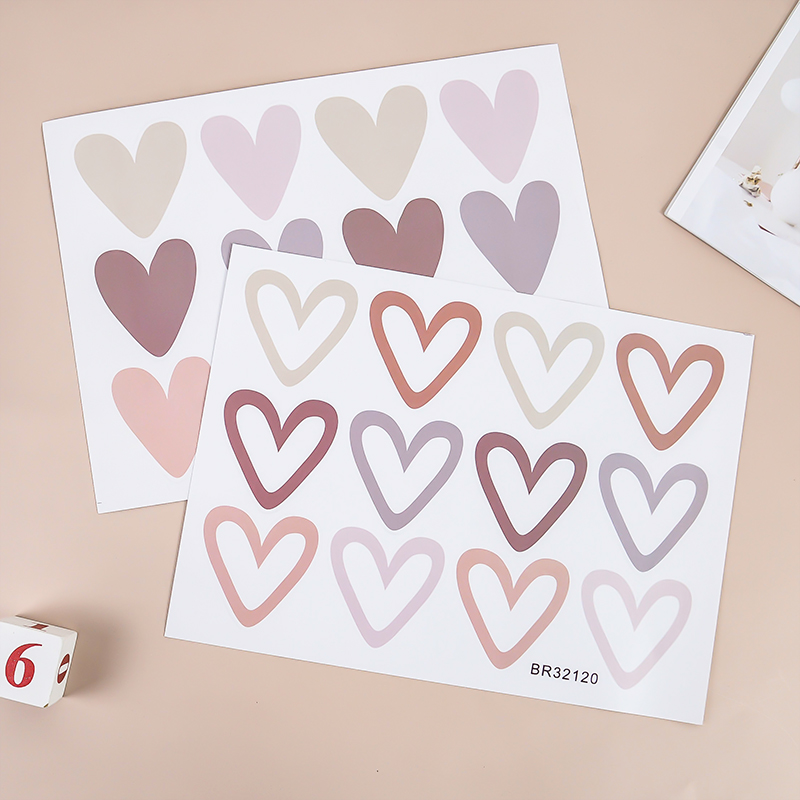 2pcs indah hati Ins stiker din - Baby Nursery Murals ulasan dan harga