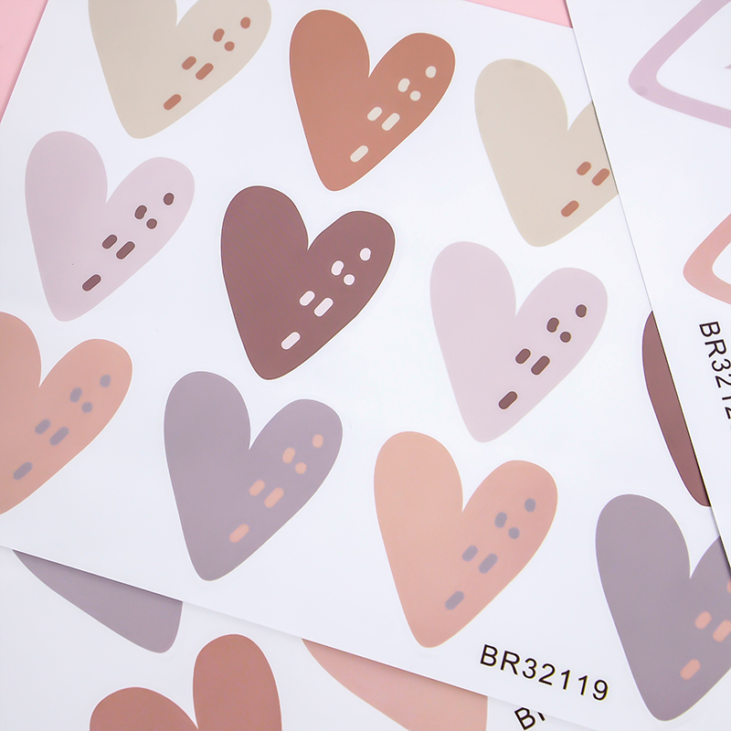 2pcs indah hati Ins stiker din - Baby Nursery Murals ulasan dan harga